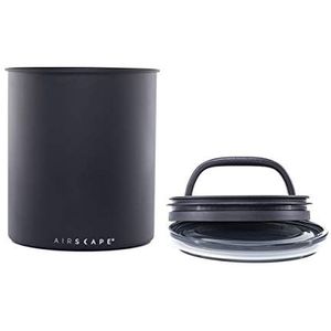 Airscape - LET OP 1 Kilo! - Koffiebonen - Voorraadpotten - Koffie - Staal - Mat Zwart - LET OP Extra Groot!