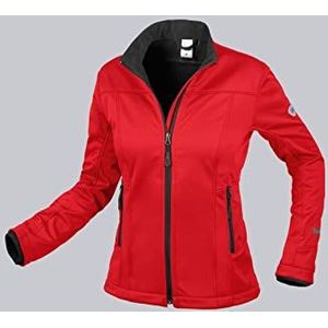 BP 1695-571-81-XL softshelljas voor dames, opstaande kraag, ritssluiting aan de voorkant, 255,00 g/m², 100% polyester, rood, XL