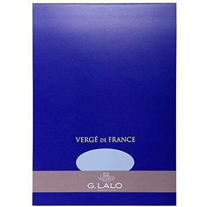 Clairefontaine - Ref 12702L - G.Lalo Plain Laid Paper Sheets (Pad van 50) - A4 (210 x 297mm) formaat, 100gsm 25% katoen papier, Vergé de France, PEFC-gecertificeerd - blauw