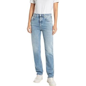 Replay Maijke Straight Fit Jeans met hoge taille voor dames, 010, lichtblauw, 24W x 30L