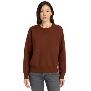 Lee Raglan Crew SWS sweatshirt voor dames, Luxe Bruin, L