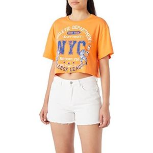 Koton T-shirt met korte mouwen voor dames, oranje (200), XS