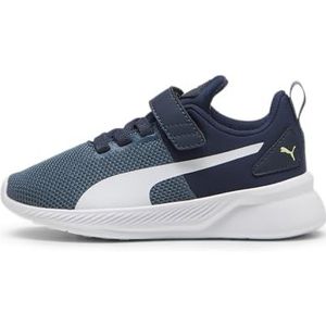 PUMA Flyer Runner V Ps uniseks-kind Hardloopschoenen, Club Navy Gray Skies PUMA White, 31 EU