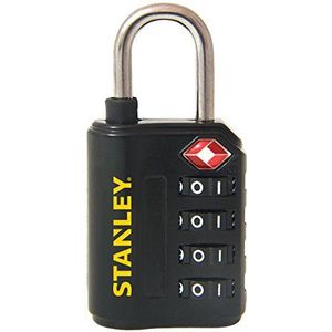 STANLEY TravelMax TSA cijferslot 30mm zwart 4-cijferig S742-057, slot, beugelslot
