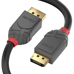 LINDY 36485 7,5 m DisplayPort 1.2 kabel, antraciet lijn