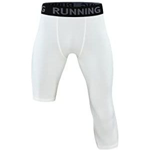 EULLA Shapewear Leggings voor heren, Bianco, S