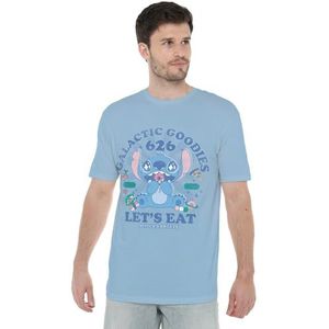 Disney LILO & Stitch Galactic Goodies Unisex T-shirt, hemelsblauw, X-Large, Hemelsblauw, XL