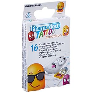 Eurosirel Pharmadoct Tattoo Kinderpleisters, 2 verschillende maten - 1 dozen van 16 pleisters