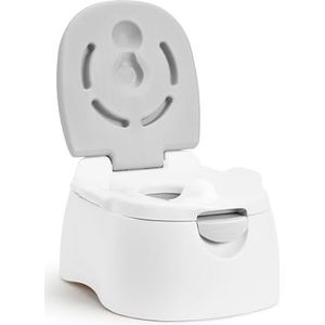 Munchkin Meertraps 3-in-1 potje | WC-bril voor zindelijkheidstraining, afneembaar potje en opstapje | Veilige toiletbril voor peuters voor jongens en meisjes | grijs