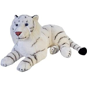Wild Republic 19548 Jumbo pluche witte tijger, groot knuffeldier, knuffeldier, Cuddlekins, 76 cm