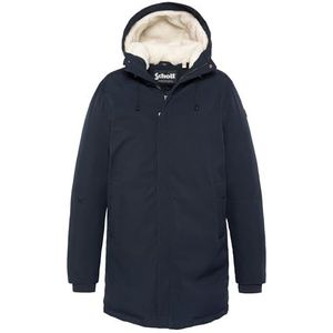 Schott - ELJIN - Donsjas - Marineblauw - Halflang - Polyester met Sherpa Kap