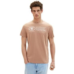 TOM TAILOR Uomini T-shirt 1035611, 24048 - Desert Fawn, S