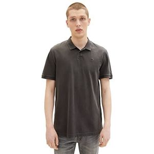 TOM TAILOR Denim Heren 1037200 Poloshirt, 29999-Black, S, 29999 - Black, S