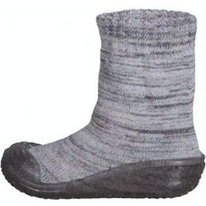 Playshoes Uniseks hoge pantoffels voor kinderen, grijs, 24/25 EU