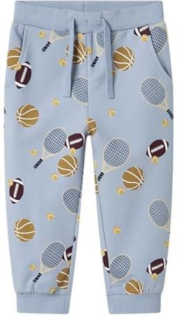 Name It - NmmKeaton - Joggingbroek - Dusty Blue met Print