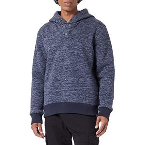 TOM TAILOR Uomini Hoodie sweatshirt met knoopsluiting 1034374, 29806 - Navy White Inject Stripe, 3XL