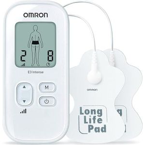 OMRON - E3 Intense TENS - Massageapparaat - 6 Programma's - 15 Niveaus van Intensiteit - Herbruikbare Pads