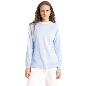 DeFacto Gebreide damesmode - stijlvolle gebreide trui blouses & tunieken voor dames - keuze aan truien - fijn gebreide truien en truien, donkerblauw, S
