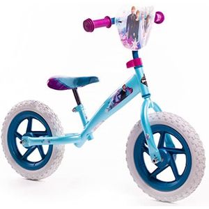 Huffy Disney Frozen 2 loopfiets voor kinderen 12 inch ft Anna Elsa Olaf voor kinderen van 3 tot 5 jaar, blauw, wit