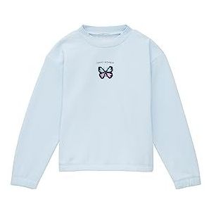 TOM TAILOR Sweatshirt voor meisjes met pailletten, 32264 - Nieuw Breeze Blauw, 128-134