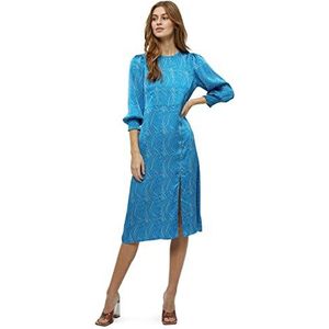 Minus Visala GRS Midi-jurk | Blauwe jurken voor dames VK | Lente damesjurken | Maat 8
