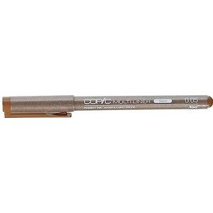 Copic Multiliner sepia 0,05 mm, tekenpen met water- en alcoholbestendige pigmentinkt in sepia, professionele fineliner voor schetsen, illustraties en contouren