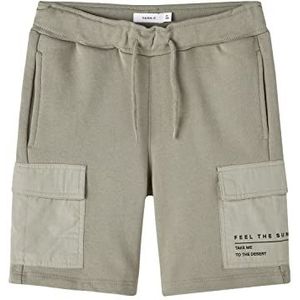 NAME IT Jongens Nkmhagnus Sweat Loose Unb Shorts, Dried Sage, 122