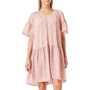 TILDEN Dames brede midi-jurk 37230912, roze meerkleurig, L, Roze, meerkleurig., L