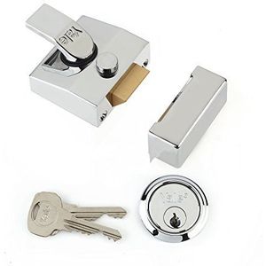 Yale P-85-DMG-SC-40- Deadlocking Nightlatch - 40mm - Chrome Finish - Hoge beveiliging met automatische impasse