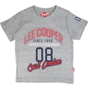 Lee Cooper Jongens T-shirt - Top met korte mouwen - Katoen - Grijs - 6 jaar, grijs, 6 Jaar
