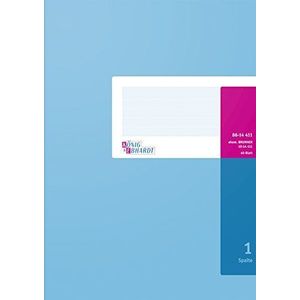 König & Ebhardt 8614411-610K40 kolomboek vaste kop (A4, 1 kolom, 40 bladen) blauw