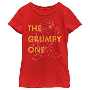 Disney One Grumpy Dwarf T-shirt voor meisjes, rood, M