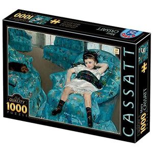 D-Toys Puzzel van 1000 stukjes: Mary Cassatt - Meisje in Blauwe Bank