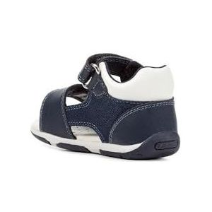 Geox Babyjongens Tapuz Boy B sandaal, marineblauw/wit, 18 EU