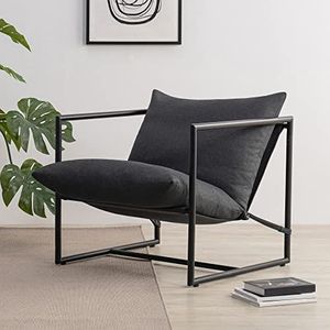Zinus Ada Sling Chair, lichtgrijs, 82 cm L × 78 cm B × 89,3 cm H