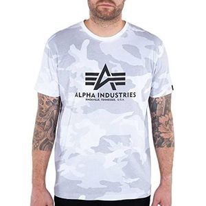 Alpha Industries Basis T-shirt Camo T-Shirt voor Mannen White Camo