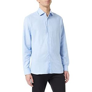 Hackett London Strch Flannel Htooth T-shirt voor heren, wit/hemelsblauw, 37