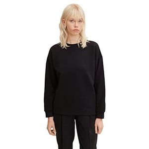 TOM TAILOR Denim Dames Basic sweatshirt 1034510, 14482 - Deep Black, XS