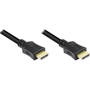 Good Connections 4514-015 HDMI-kabel met Ethernet 24K vergulde stekkers en koperen contacten, 1,5m zwart