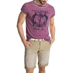 ESPRIT Heren T-shirt - Regular Fit, roze (Cw Dark Pink 665), XS