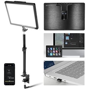 NEEWER GL1 PRO 15,5 inch Key Light Streaming, videolicht met 2,4G, Mac, pc-besturing en iOS Android app, 2800 lumen led-paneel, licht studio, continu licht met tafelklem, compatibel met Elgato Stream