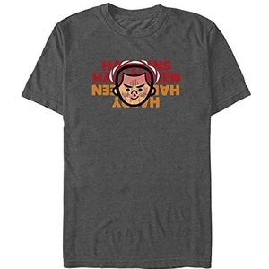 Stranger Things Heren Hawkins Halloween Short Sleeve T-Shirt, Dark Heather Grey, S, grijs (dark heather grey), S