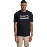 Bugatti Herren T-shirt met rubberen logo-opdruk