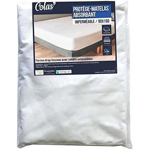 COLAS NORMAND Lyocell Tencel® Waterdichte matrasbeschermer, 90 x 190 cm, ademend en duurzaam, absorberend, 33 cm, 100% polyester