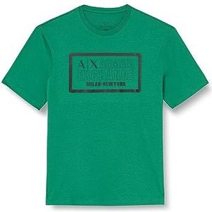 Armani Exchange Pima Cotton T-shirt voor heren, ronde hals, regular fit, Grün, XS