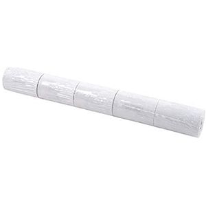 Exacompta 40349E 5-pack thermisch papier rollen 1-laags, breedte: 57 mm, lengte: 18 m, diameter kern: 12 mm 55 g/m² aan de achterkant bedrukt voor kaartbetaling (EC Cash-apparaten)