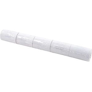 Exacompta 40349E 5-pack thermisch papier rollen 1-laags, breedte: 57 mm, lengte: 18 m, diameter kern: 12 mm 55 g/m² aan de achterkant bedrukt voor kaartbetaling (EC Cash-apparaten)