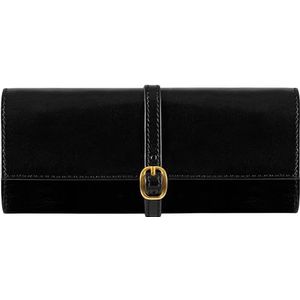 Time Resistance - Lederen Sieradenrol - Zwart - Volnerf Leder - Gemaakt In Italië