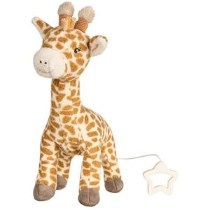 Sterntaler Muziekdoos M Giraffe Kaya - Muziekdoos gemaakt van zachte stof - Uitneembaar speelwerk - Melodie: Brahms wiegenlid, praktische stergreep - slaaphulp - goudbruin