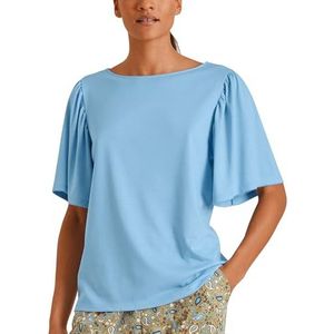 Calida Dames, tanktop, uit de serie Favourites, shirt met korte mouwen, van 50% katoen, Placid Blue, 40/42 NL